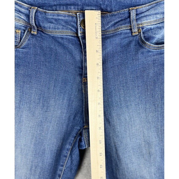 Nuon Jeans Womens 32 Blue Mid-Rise Zip ankle Denim Pant Preppy Casual - Picture 6 of 12